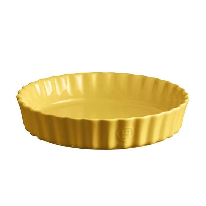 Baking dish ø28cm ar viļņ.malu, yellow