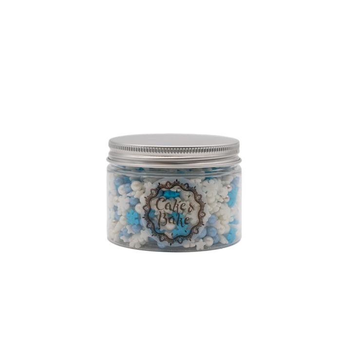 Dekori cukura MIX balti/zili 90g CAKE&BAKE