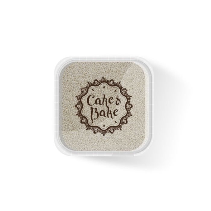 Dekori cukura pērlītes mini baltas 550g CAKE&BAKE