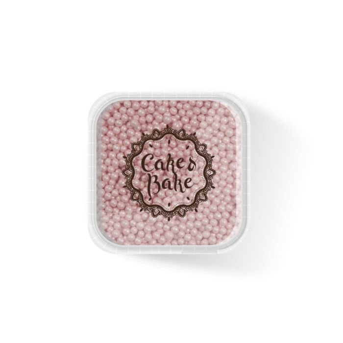 Decors sugar pearls pink 400g CAKE&BAKE