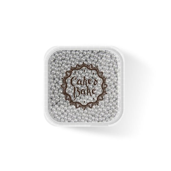 Dekori cukura pērlītes sudraba 400g CAKE&BAKE