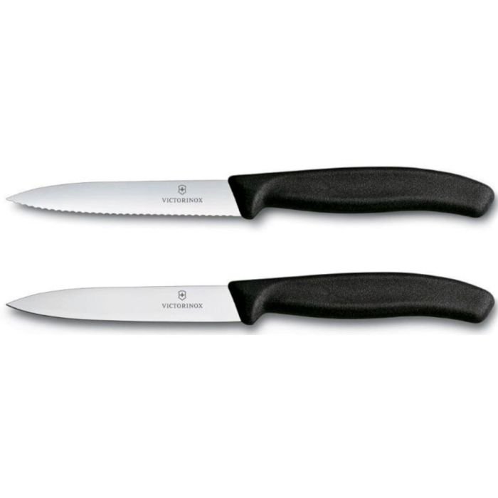 Nažu komplekts 2.gab. ar 10cm asmeni melnu rokturi SWISS CLASSIC