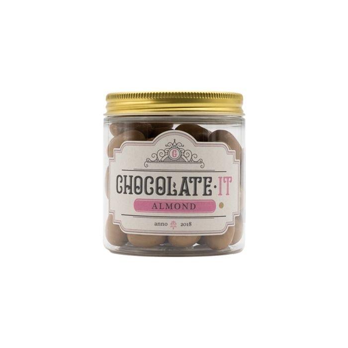 Mandeles karamelizētas Amber šokolādē ar kokosriekstu skaidiņām 160g CHOCOLATE IT