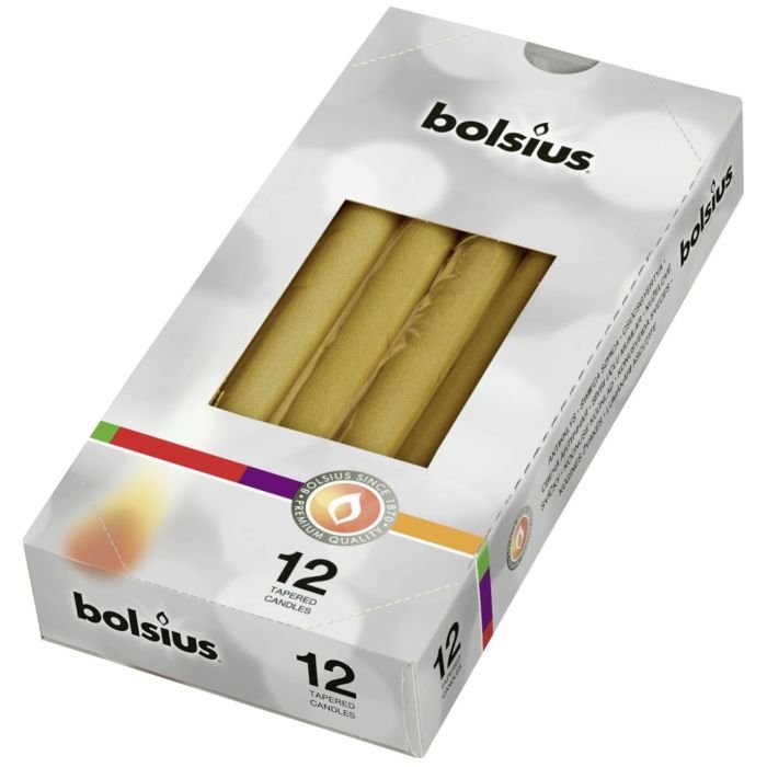 Sveces konusveida h-24.5cm ø2.4cm 12gab zelta