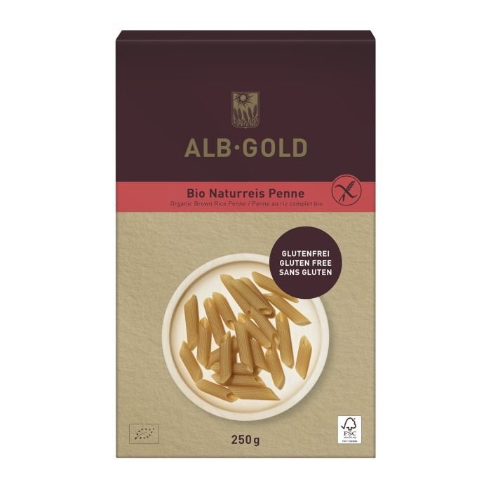 Pasta brūno rīsu bezglutēna PENNE BIO 250g