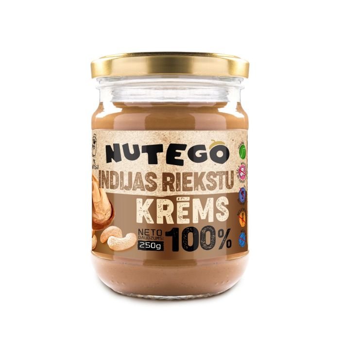 Indijas riekstu krēms 100% 250g NUTEGO
