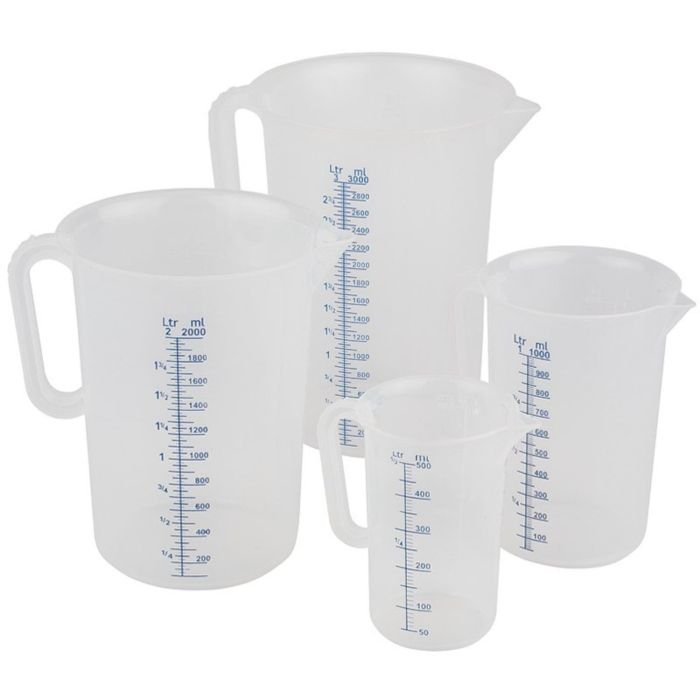 Mērkrūze 2L h-21cm ar iedaļām un rokturi PP