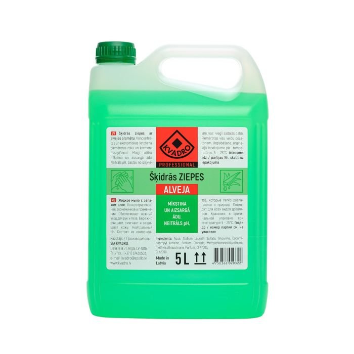 Šķidrās ziepes ar alvejas aromātu PRO 5L