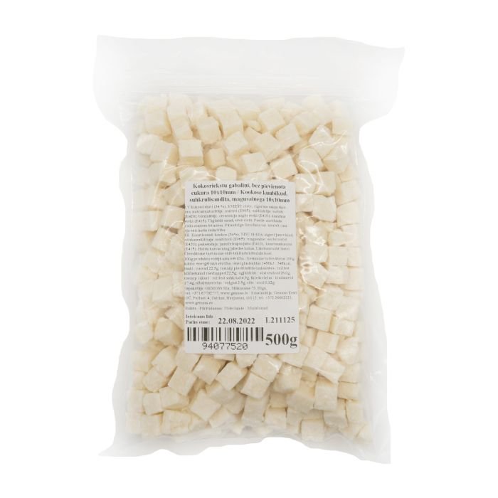 Kokosriekstu gabaliņi bez cukura, ar saldinātāju 500g
