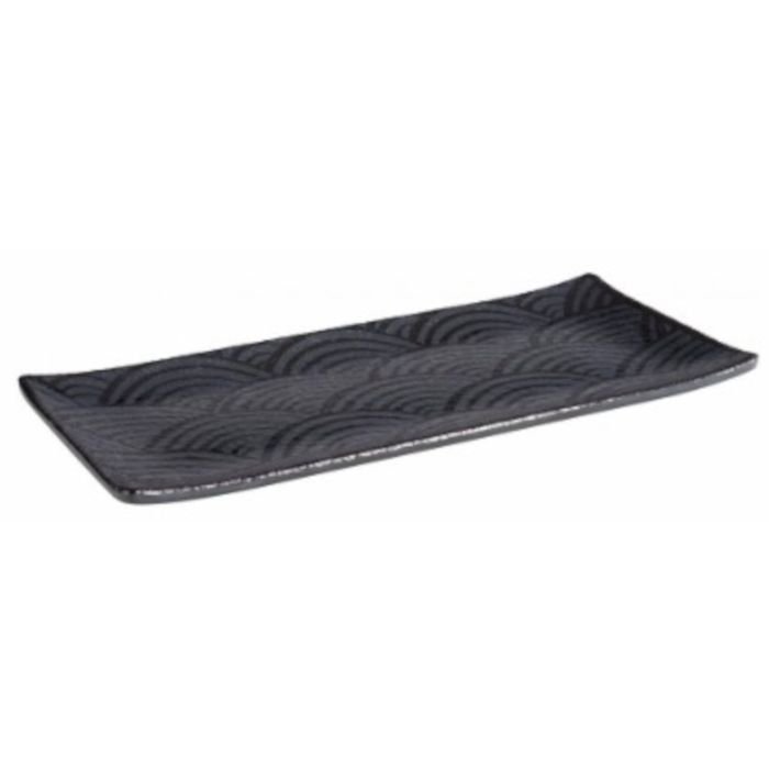 Paplāte 23x10.5cm DARK WAVE melamīna melna