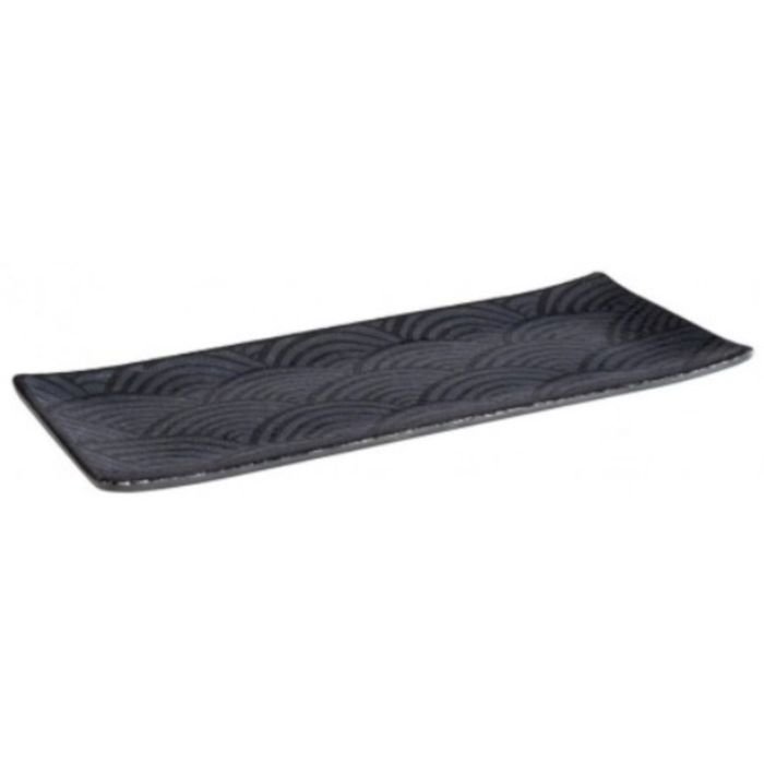 Paplāte 29x10.5cm DARK WAVE melamīna melna