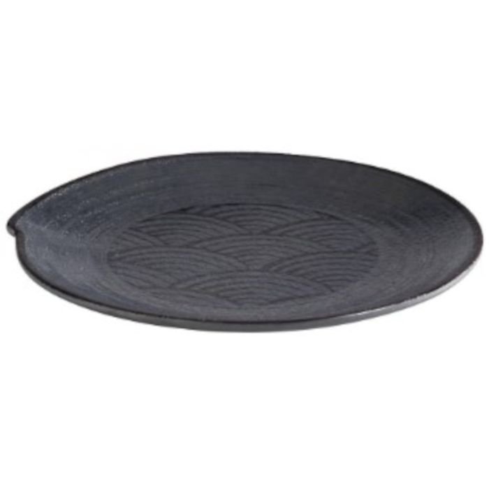 Plate -DARK WAVE- Ø 22 cm, h: 2 cm