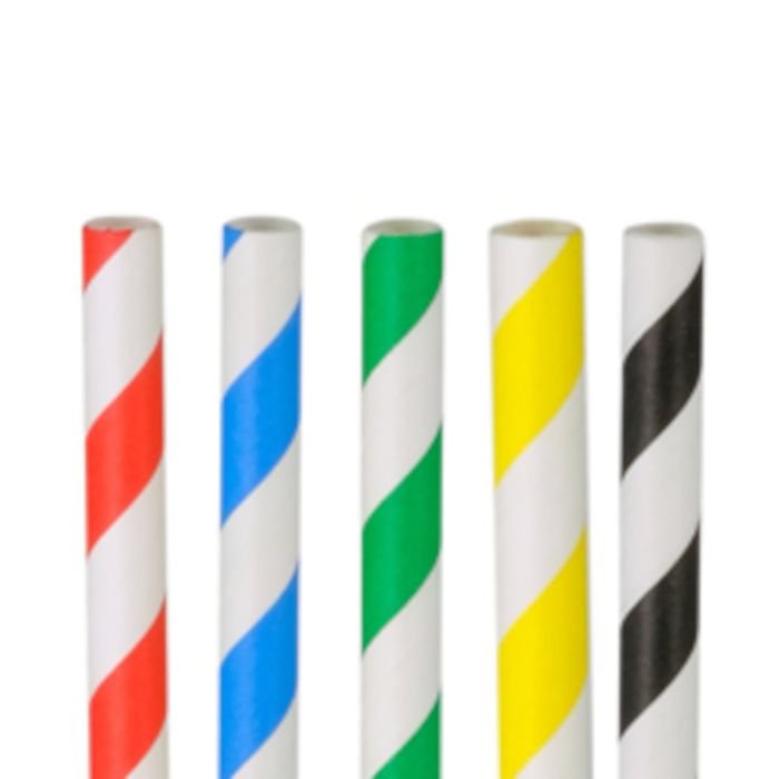 Paper straws ø6mm h-19.7cm 250 pcs multicolored spiral