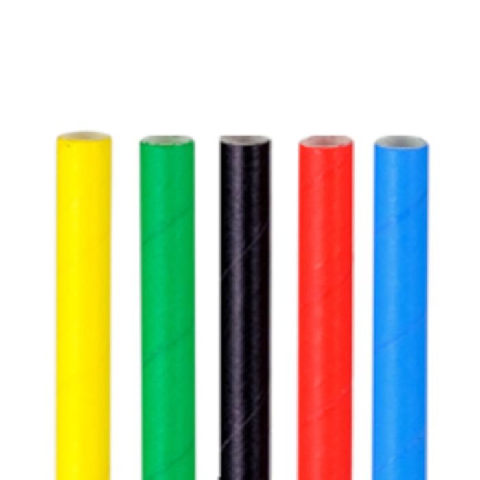 Paper straws ø6mm h-19.7cm 250 pcs multicolored