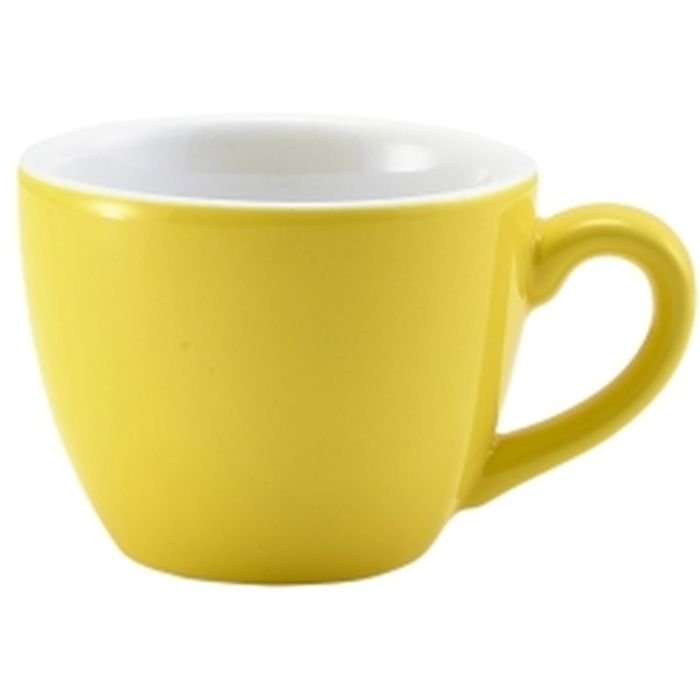 Krūze porcelāna 90ml dzeltena COLOURED
