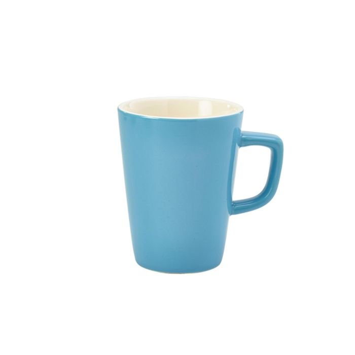 Krūze Latte porcelāna 340ml zila COLOURED