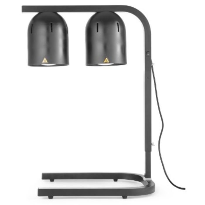 2 lamp food warmer, black