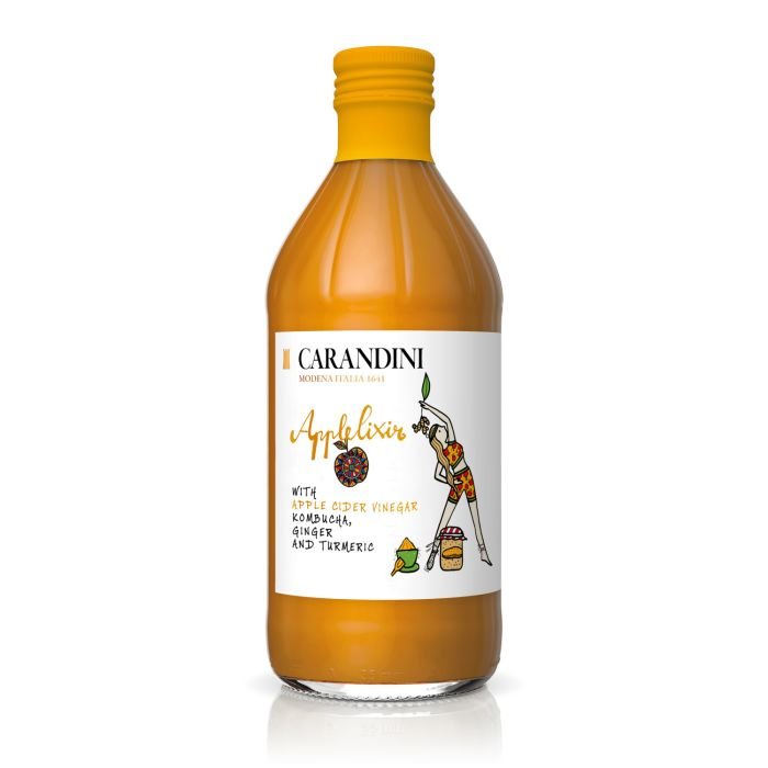 Ābolu sidra etiķis Applelixir ar kombuču, ingveru un kurkumu 500ml CARANDINI