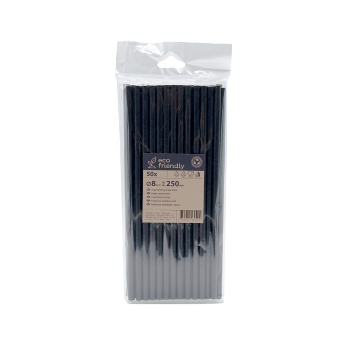 Salmiņi papīra ø8mm h-25cm 50gb melni