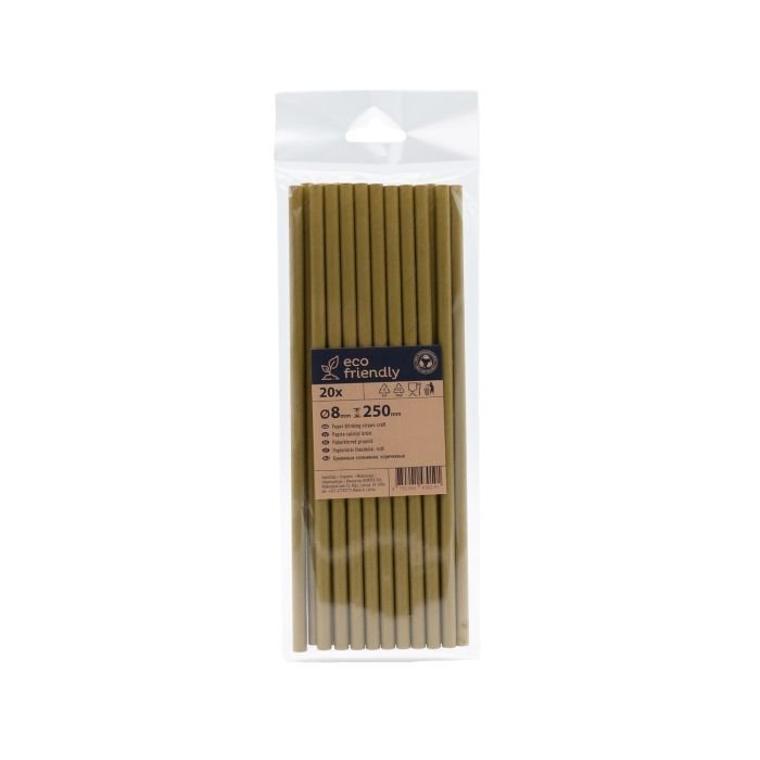 Salmiņi papīra ø8mm h-25cm 20gb brūni CRAFT
