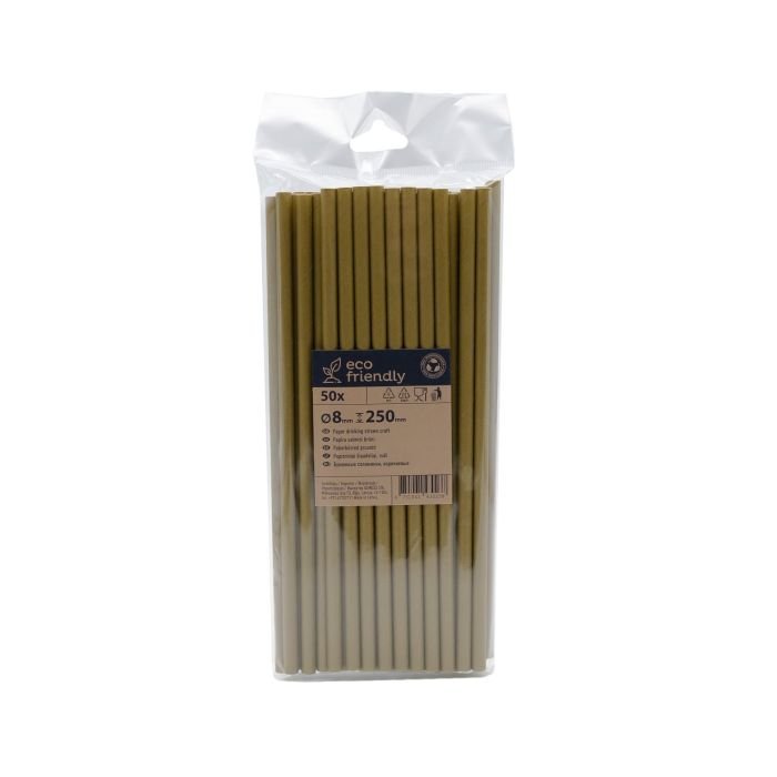 Salmiņi papīra ø8mm h-25cm 50gb brūni CRAFT