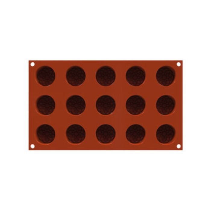 SF378 - SILICONE MOULD N.15 MAURESQUE ROUND Ø40 H 16 MM Terracotta