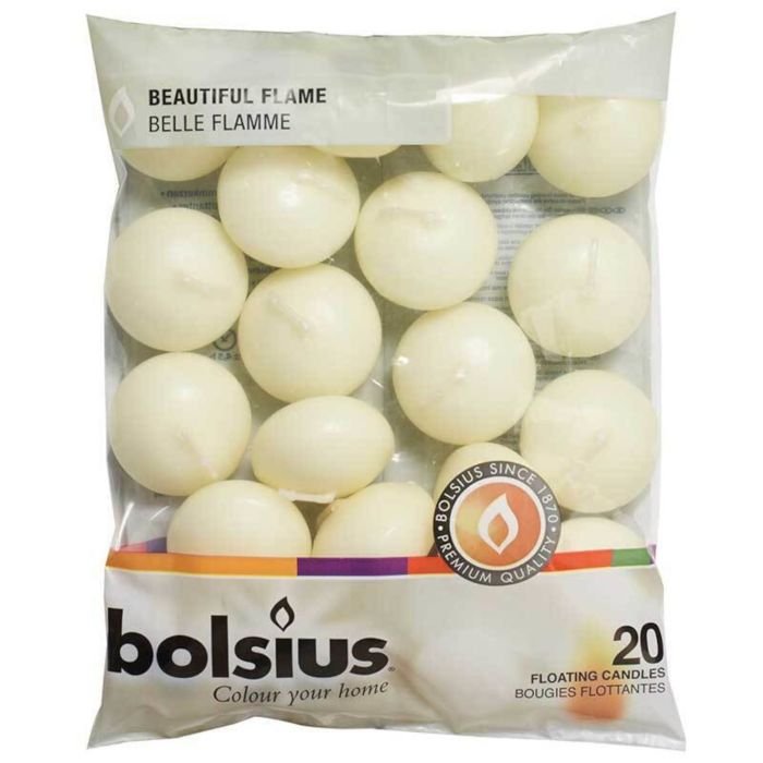 Peldošās sveces 20gab baltas 4.5h