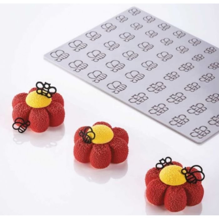 Silicone mould Honey Bees Ø mm 20x1,5 - Ø mm 25x1,5 - Ø mm 30x1,5; 52 indents