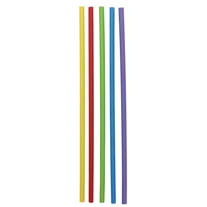 Paper straws ø5.3mm h-20cm 250 pcs colorful