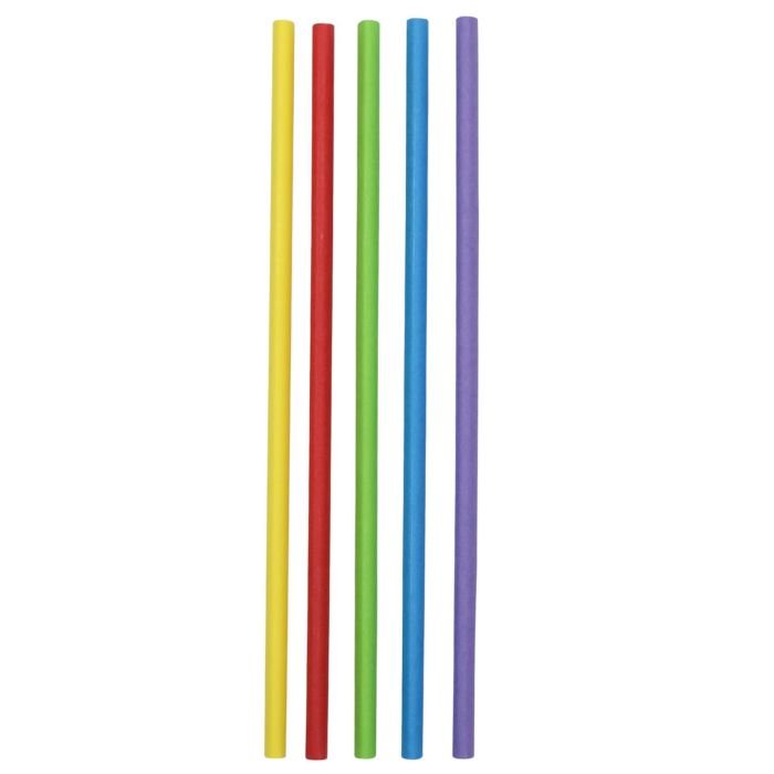 Paper straws ø7mm h-23cm 150 pcs colorful