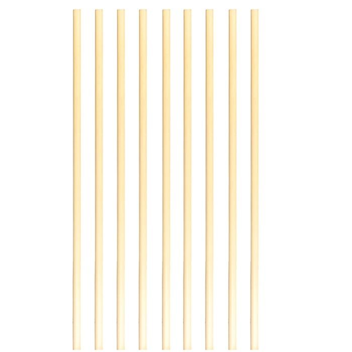 Natural fiber straws ø3-4mm h-15cm 100 pcs brown