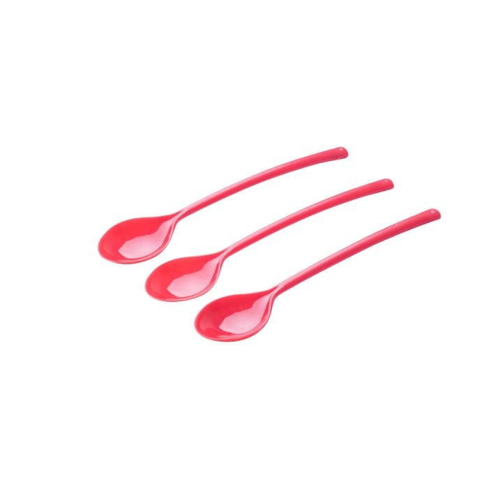 PS MINI spoons 10cm 50 pcs red REUSABLE