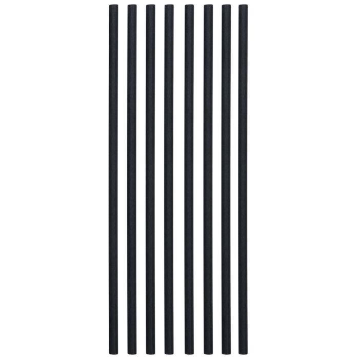 Paper straws ø5.3mm h-20cm 250 pcs black