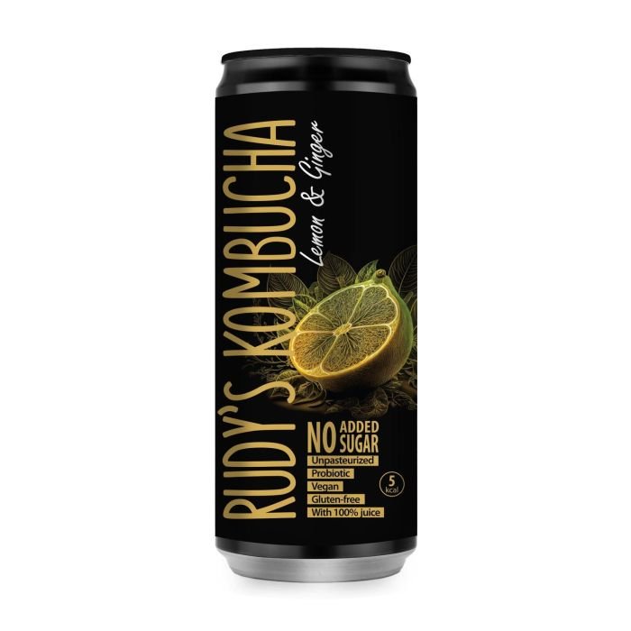 Kombucha Citrons un Ingvers bez cukura 330ml