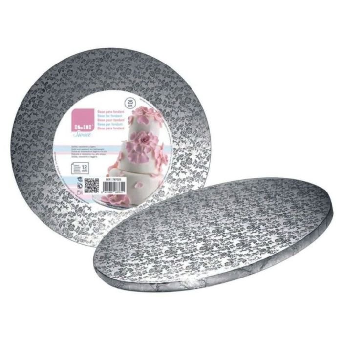 Paliktnis kūku ø35cm h-1.2cm sudraba