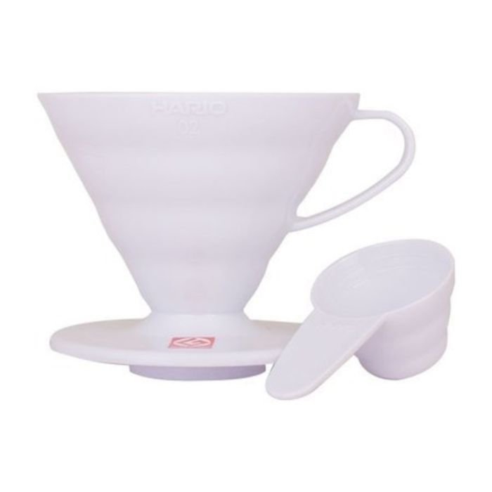 Hario V60-02 plastmasas filtrs balts