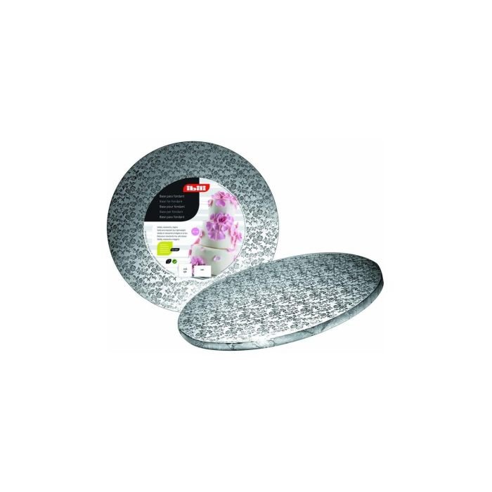 Paliktnis kūku ø40cm h-1.2cm sudraba
