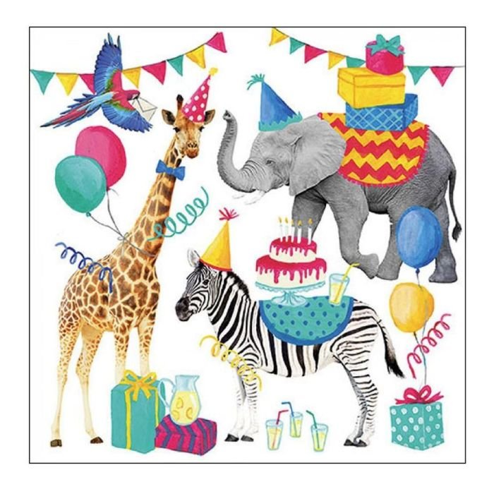 Salvetes 33cm 3-k. 20gb ANIMAL BIRTHDAY