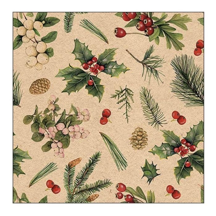 Salvetes 33cm 3-k. 20gb WINTER GREENERY NATURE