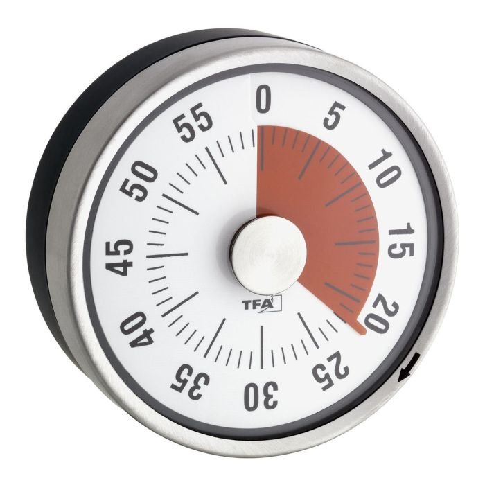 Analogue kitchen timer magnetic 60min anthracite PUCK