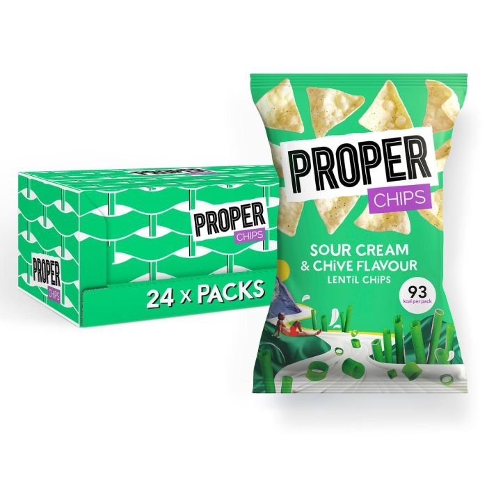 Sour cream and chive flavour lentil chips 20g