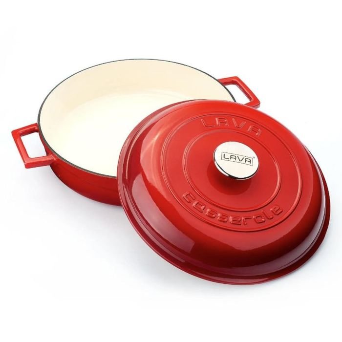 Katls čuguna LAVA MULTI ø24cm 2.47L sarkans/krēma (glazēts) indukcijas VN