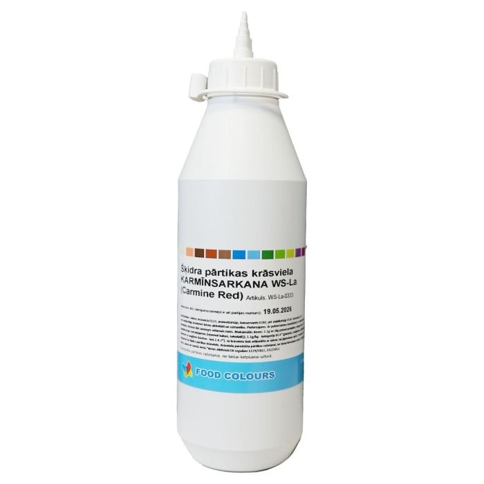 Karmīnsarkana krāsviela E122 500ml