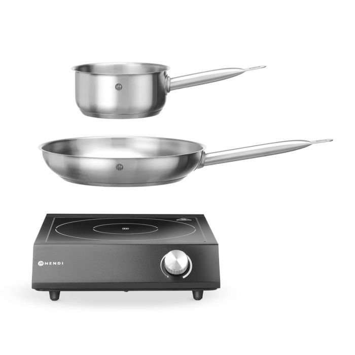 Set: Induction cooker 3500W + saucepan + frying pan