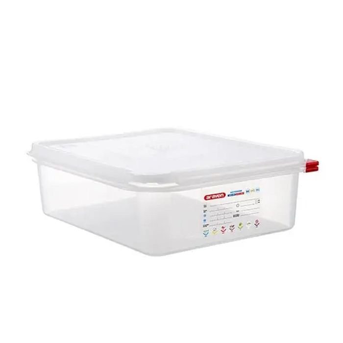 Trauks GN 1/2 h-100mm 32.5x26.5cm 6.4L PP ar vāku (-40°C...+95°C)