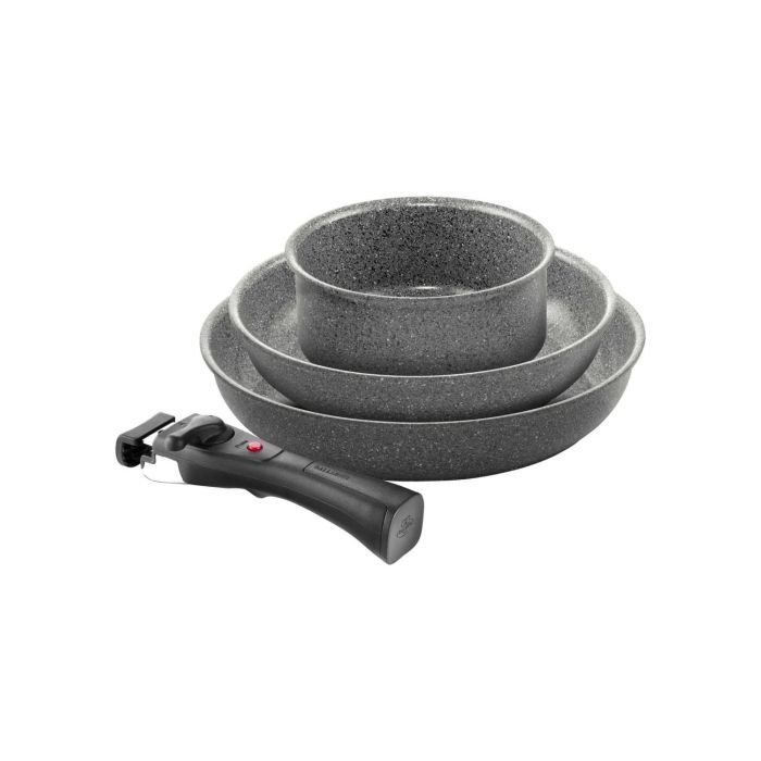 Pannu ø24 un 28cm un mērču katla 16cm kompl. ar noņemamu rokturi