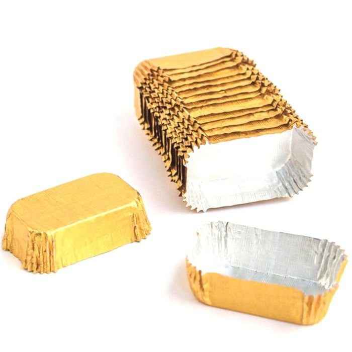 Formas kēksam v/l. ø 4,7x3,7cm h-1,5cm alumīnija/ zelta 100g VNab