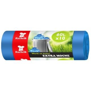 Atkritumu maisi 60L 10gab biezie zili (28 mic)