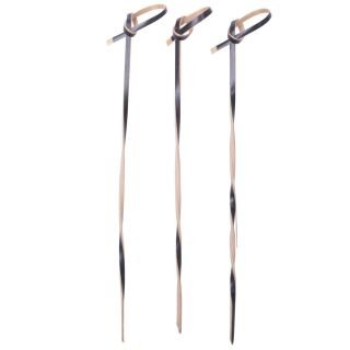 Bamboo serving picks 10.5cm 80 pcs knotted black