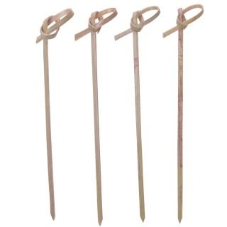 Bamboo serving picks 15cm 80 pcs knotted